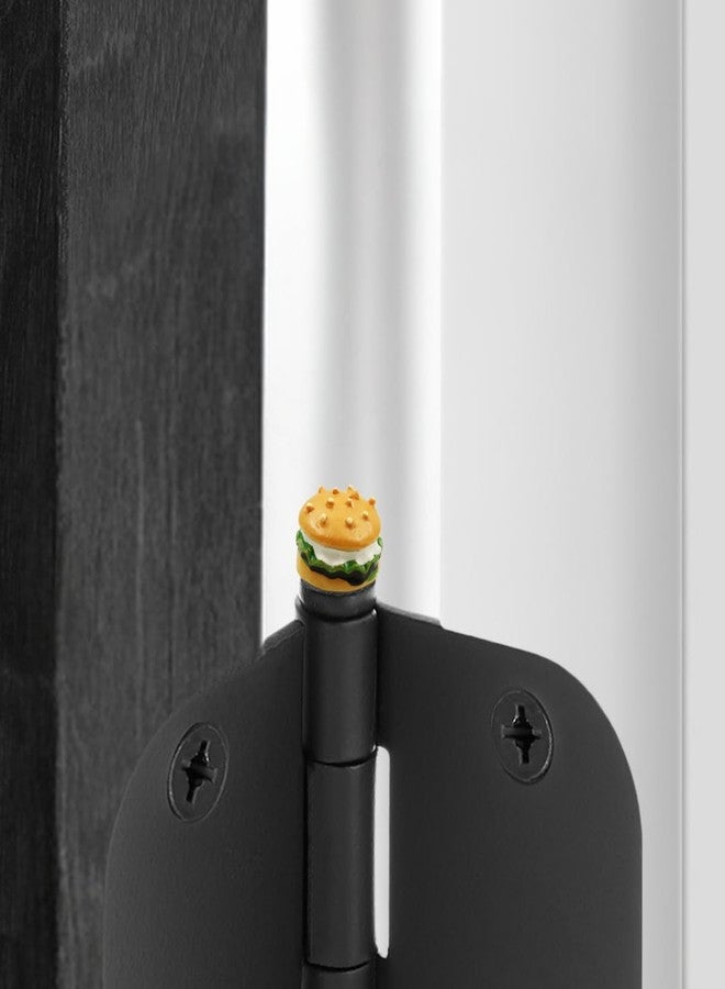 Wallertree Mini Hamburger Hinge Toppers Set of 6 - Burgers Magnetic Hinge Heads Decorative Topper - Fastfood Miniature for Door Decoration - Image 4